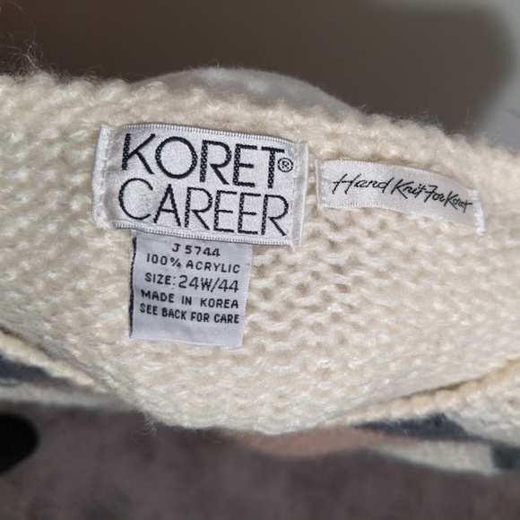 Vintage Koret Sweater Hand Knit Secretary Geek - Picture 2 of 4